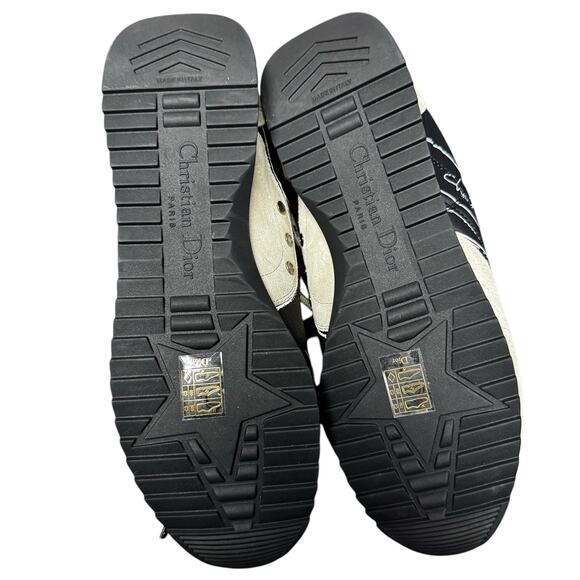 Christian Dior Black Calfskin D Sketch Sneaker Womens 9 - Picture 6 of 11